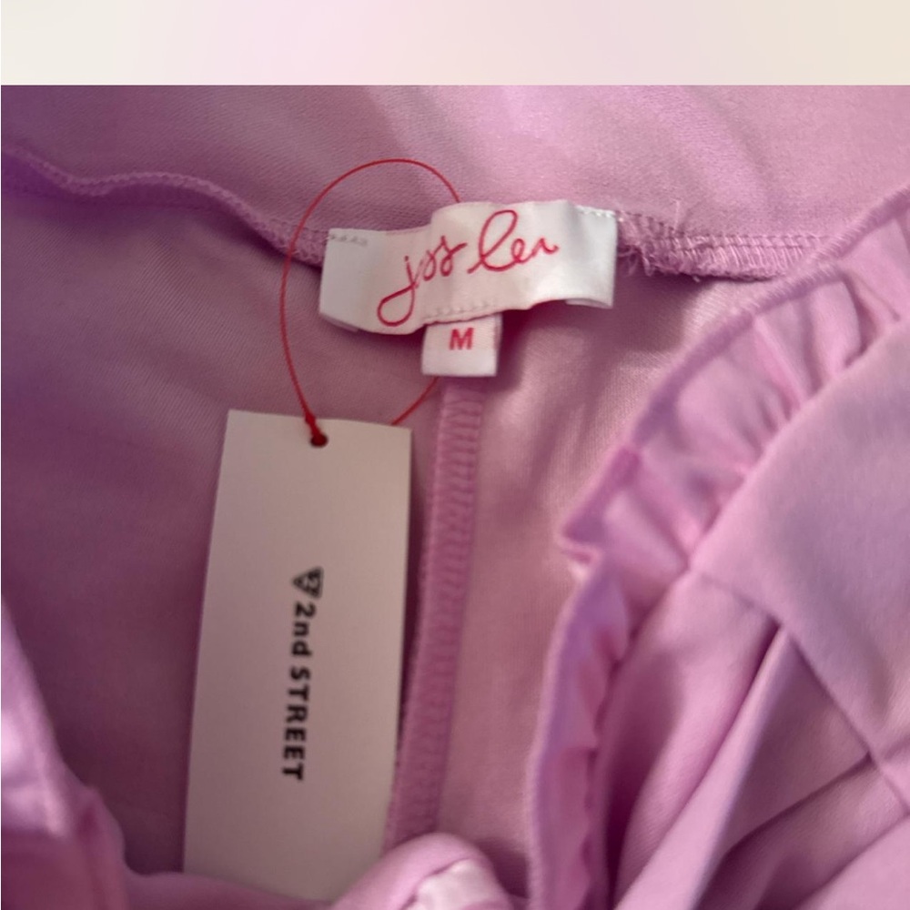 Lavender Tie-Waist Pants - Picture 2 of 3
